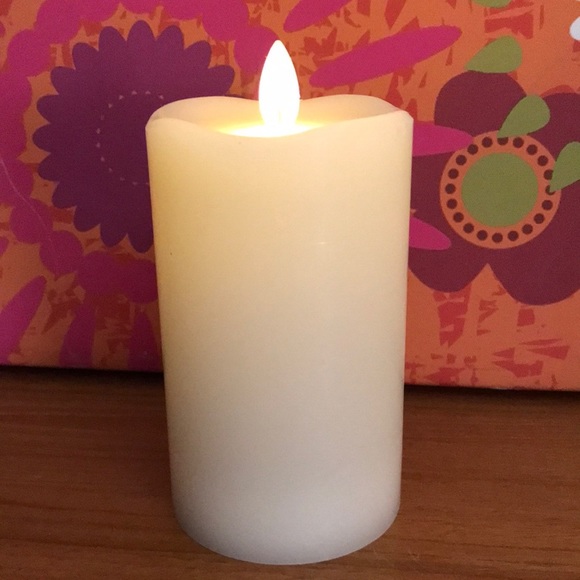 Sterno Home Accents Flameless 3 X 5 Cream Led Wax Pillar Candle